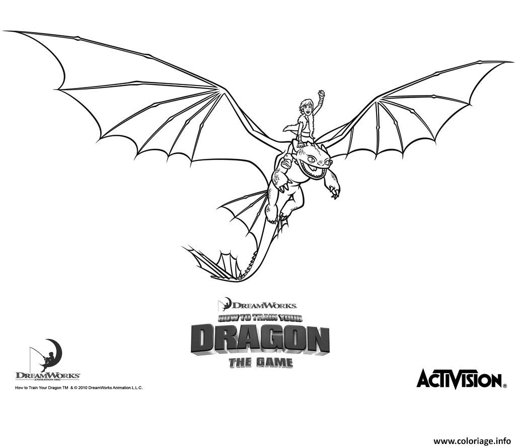 Coloriage Dragons Le Train Dragon Night Fury Hiccup Dessin   Imprimer