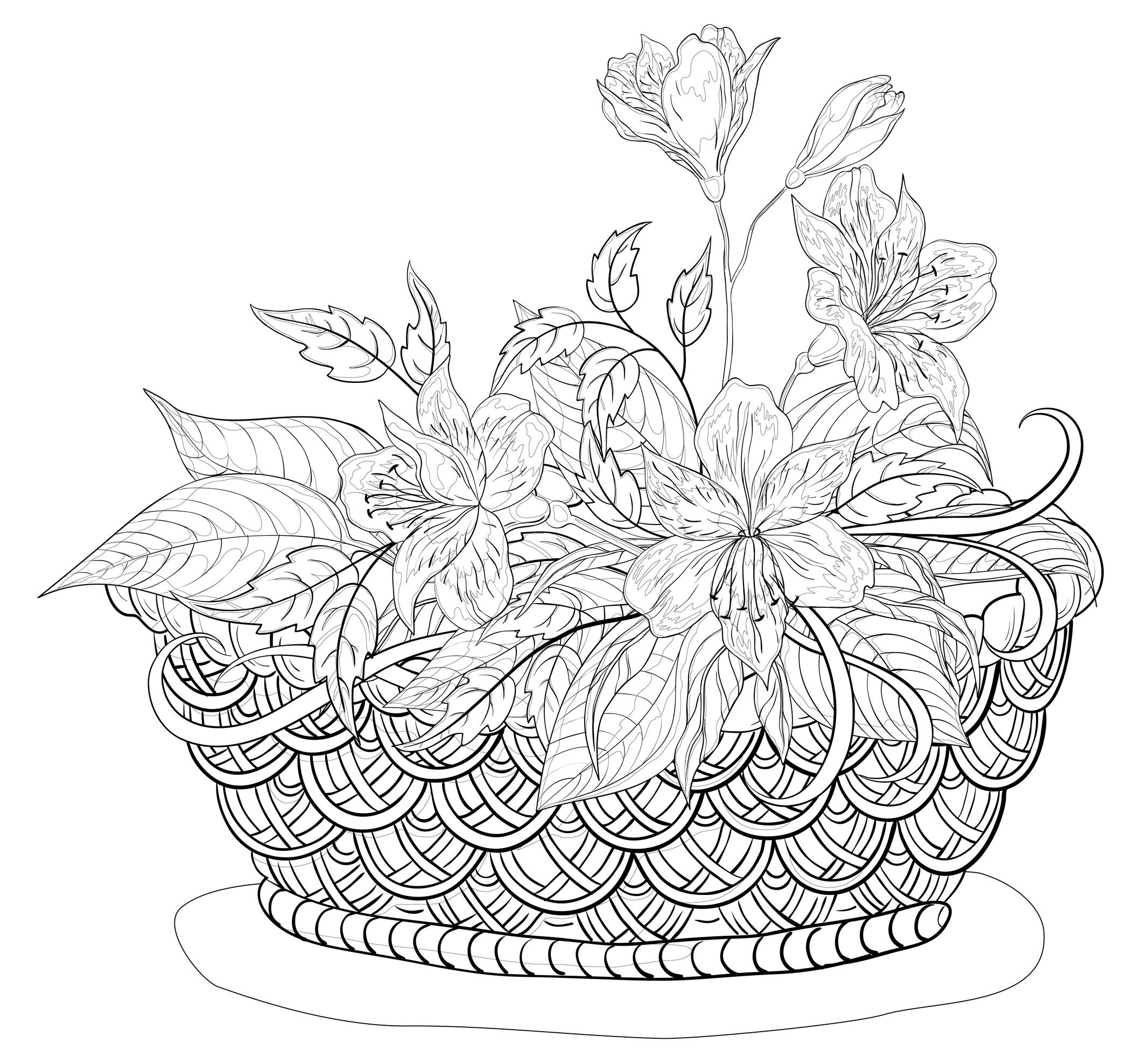 position florale panier