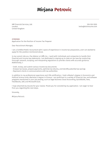 Tax Return Cover Sheet