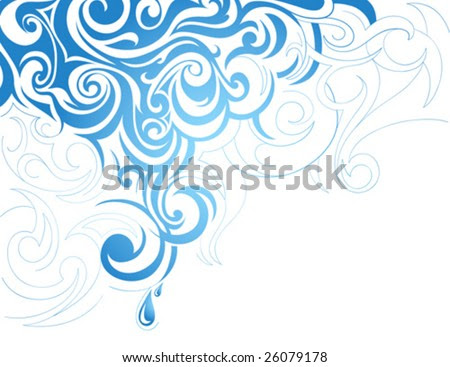 Clip Art Artistic. stock vector : Artistic water