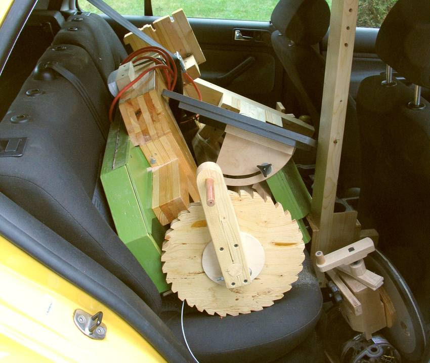 Cutting a log with my sawmill