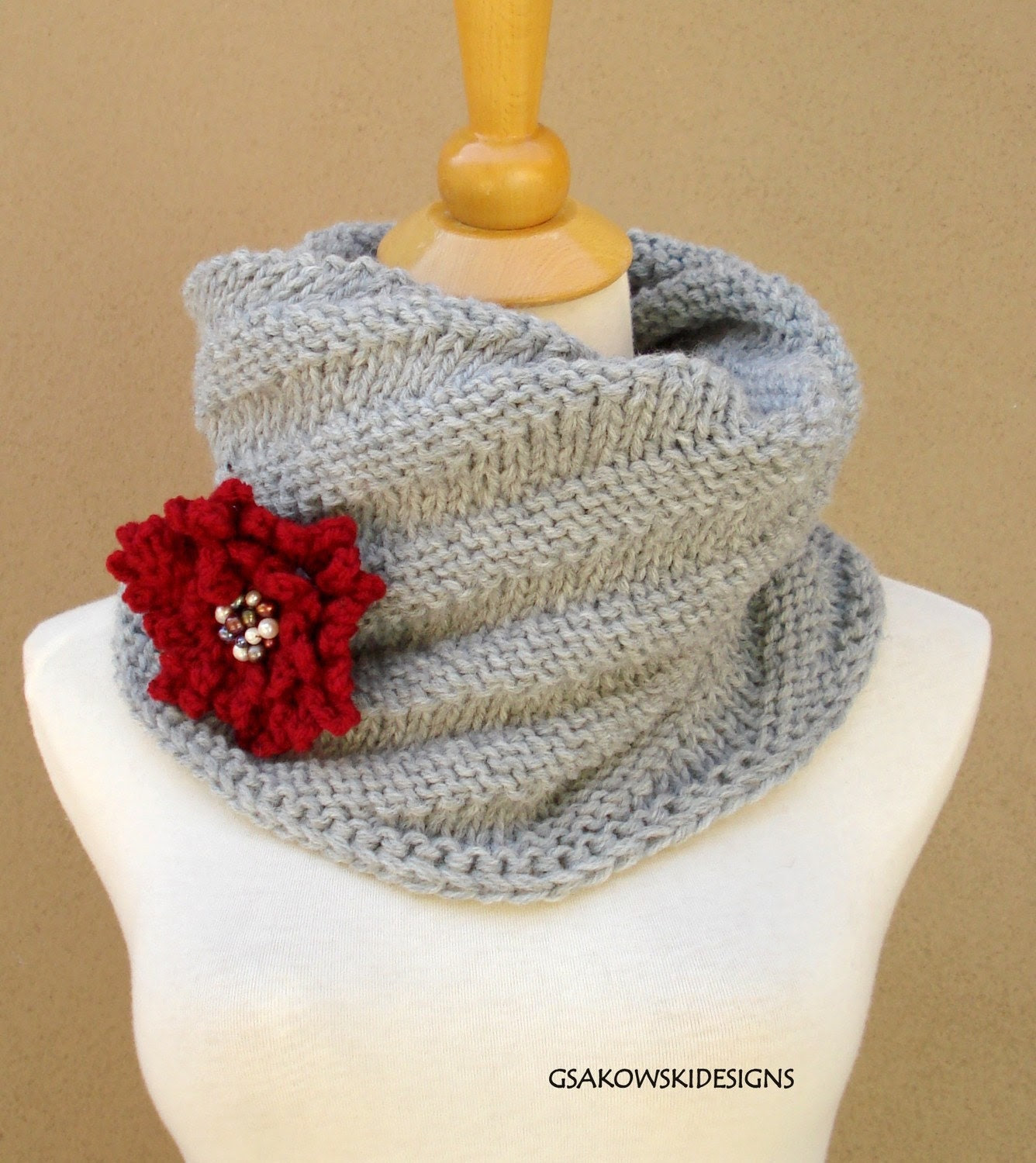 Cecily Chunky Cowl-Silver Grey