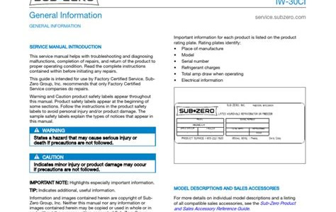 Download Ebook Sub Zero Service Manual [PDF] [EPUB] PDF