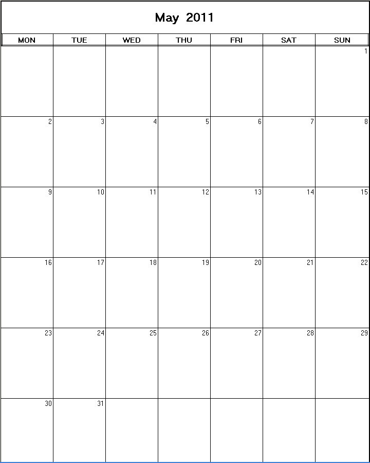 blank calendar 2011 may. lank 2011 calendar may.