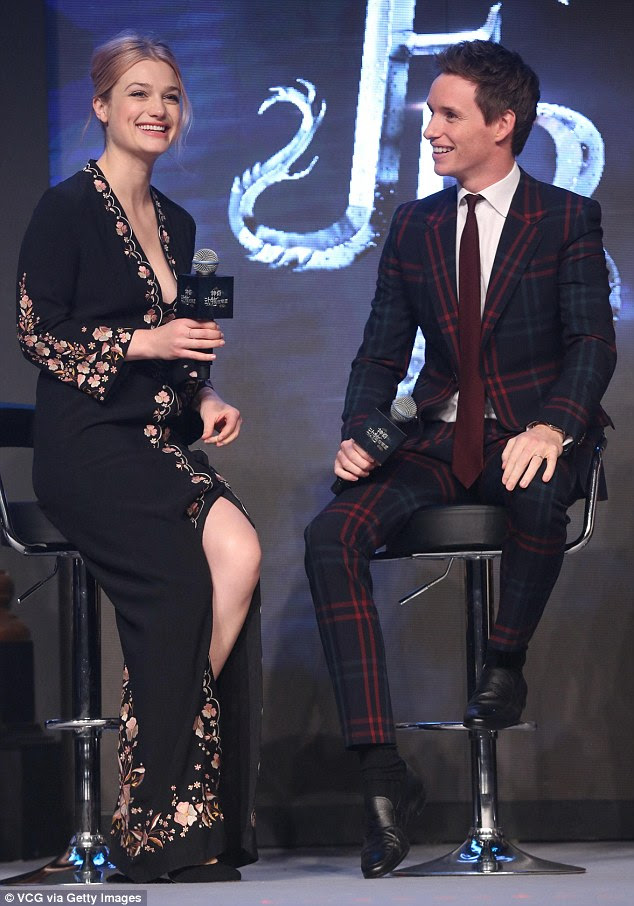 All smiles: The cast looked in high spirits as they enjoyed their time in Beijing, China