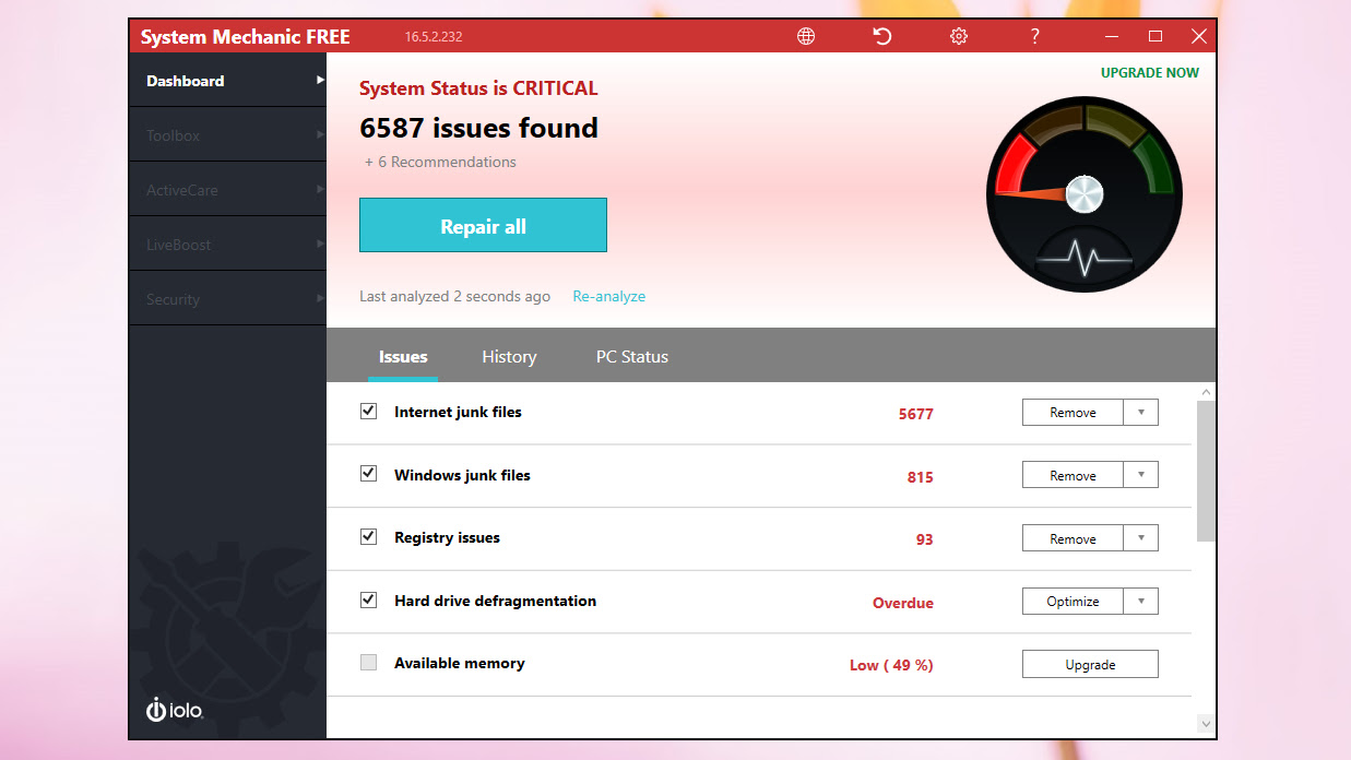Enjoy faster startup times thanks to Iolo System Mechanic