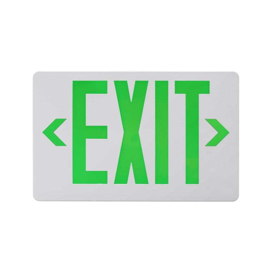 Nicor Lighting Exl4 Series Led Emergency Exit Sign Green Lettering In The Emergency Exit Lights Department At Lowes Com