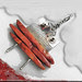 RUSSET - pendant - silver and coral