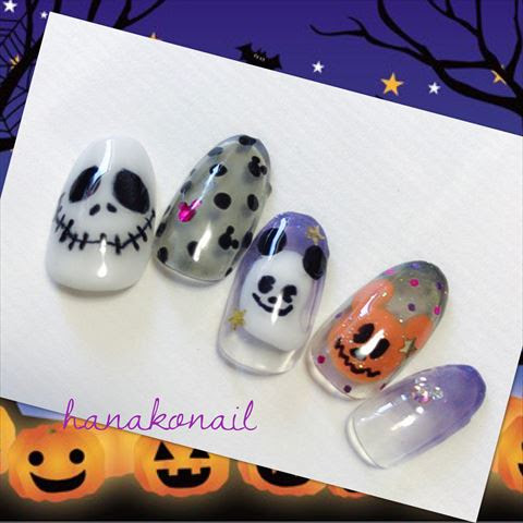 ハロウィンディズニーネイルのセルフでも簡単なやり方 ミッキーとナイトメア 華子のネイル時々コスメdiary