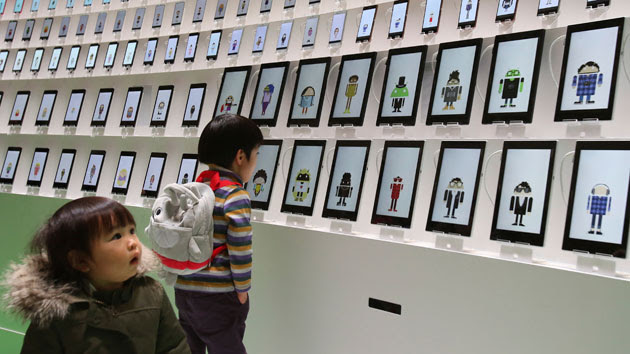 A sea of Android tablets