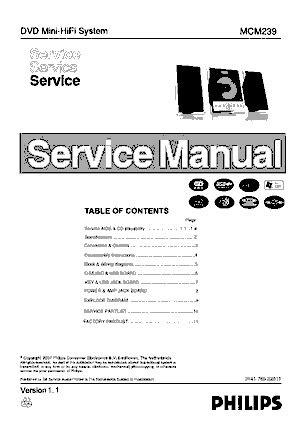 PDF Philips Mcm239 Service Manual