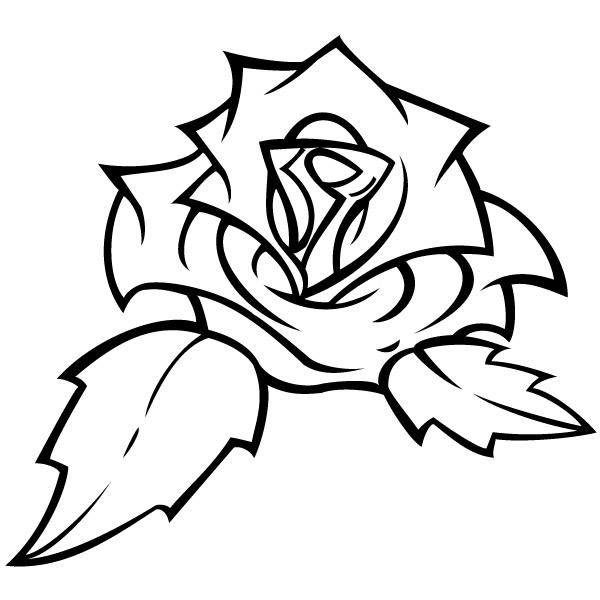 Old-new school tattoo rose by ~nakedbabymouse on deviantART