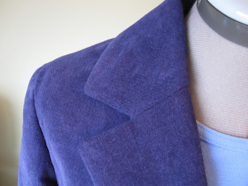 Blue cord lapel