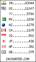visitors by country counter