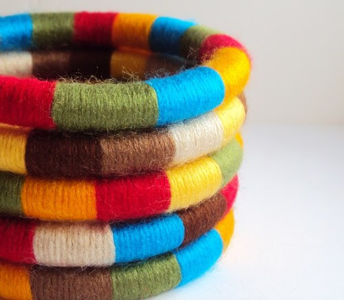 yarn wrapped bangles