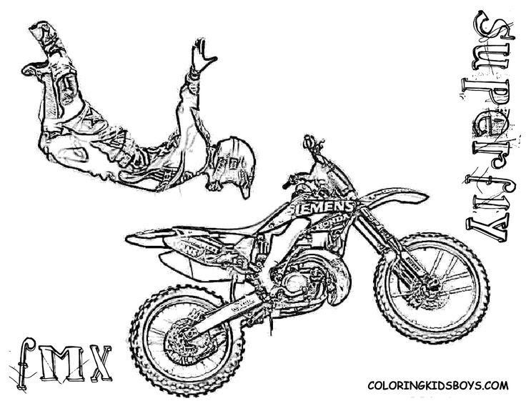 Dirt Bike Coloring - Coloring Pages For Kids And For ...