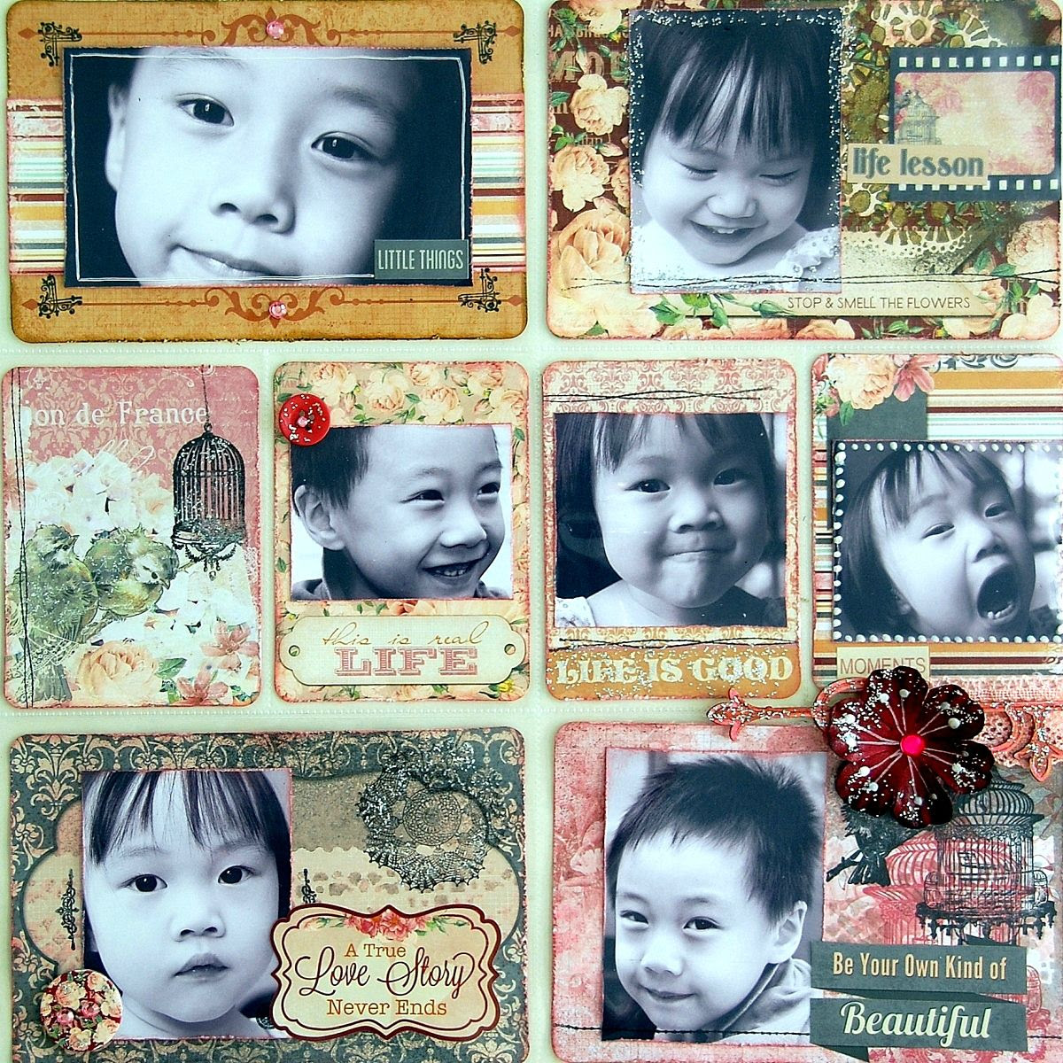 Life Is Better When You're Laughing Misc Me Pages by Irene Tan using BoBunny Madeleine Collection