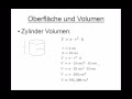 Mantelflache Zylinder Formel