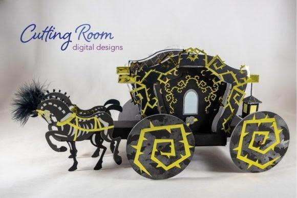 Crella Spooky Carriage 3D SVG Cut Files Compatible with Cameo Silhouette Studio, Cricut and other cutting machines for any crafting projects.