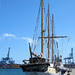 El Alva velero escuela de la marina Laroverket Suecia en el puerto de Las Palmas de Gran Canaria