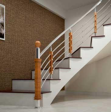 Wooden Staircase Handrail Design In Kerala
