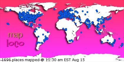 Locations of Site Visitors