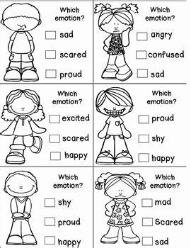  worksheets for kindergarten emotions emotions activities feelings