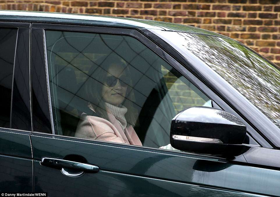 Pippa Middleton leaves Kensington Palace in London today after visiting her newborn nephew