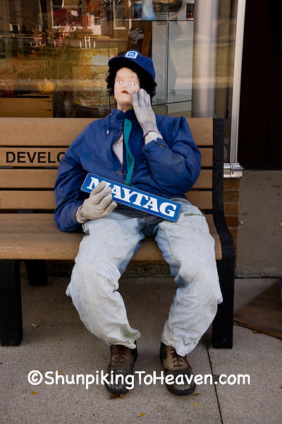 Maytag Repair Woman Scarecrow Dummy, Ackley, Iowa