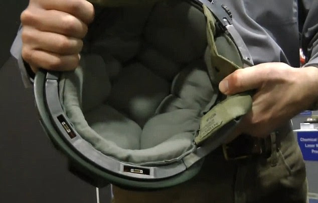 Plugins: The helmet can attach to a cellphone in order for the soldier to receive up-to-date information on their display