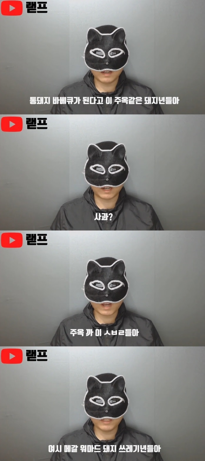꼴페미의 좌표 찍혀 악플받은 유튜버의 4과문