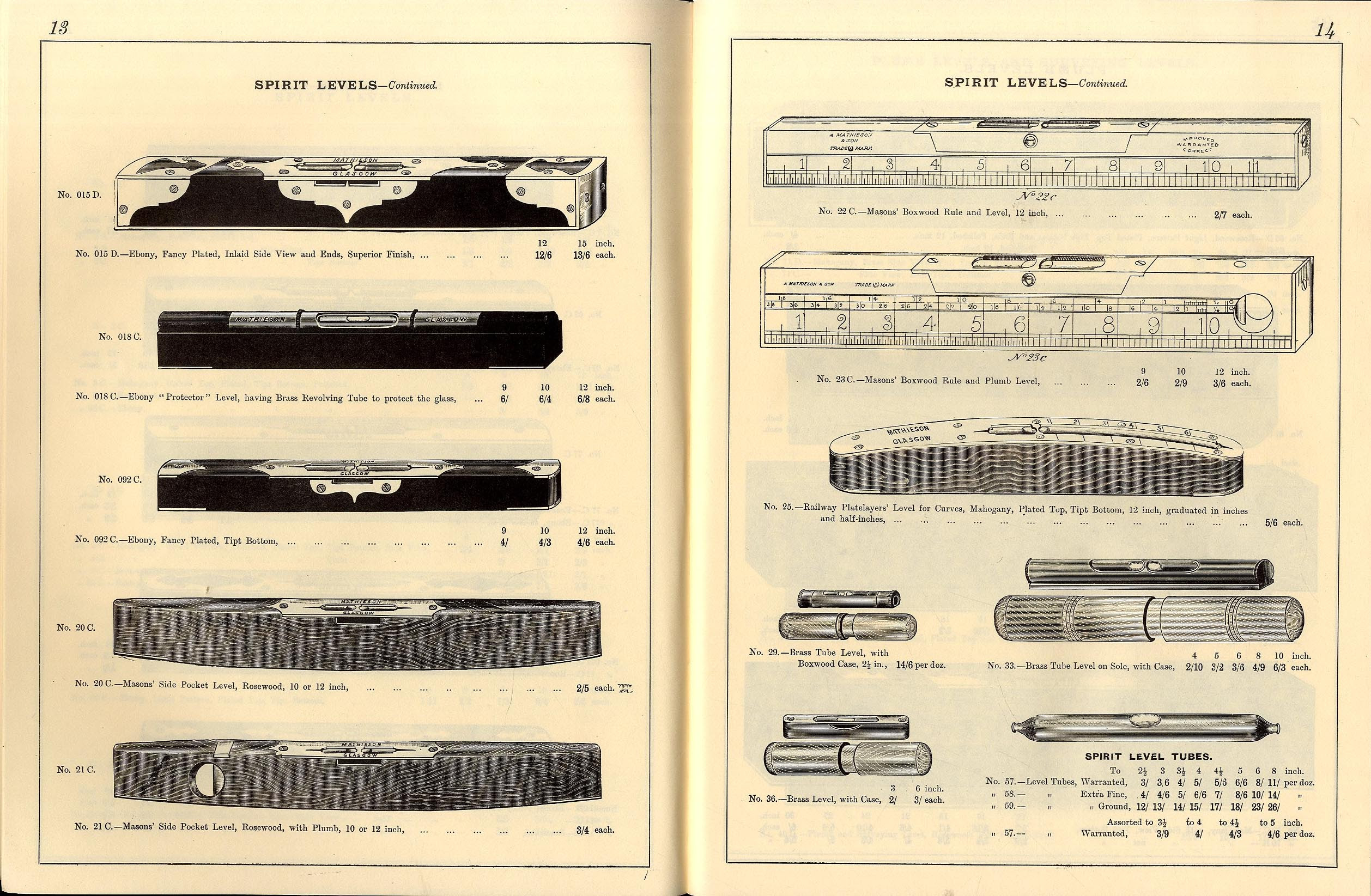 Trade Catalogues, Mathieson's of Glasgow, Woodworking ...