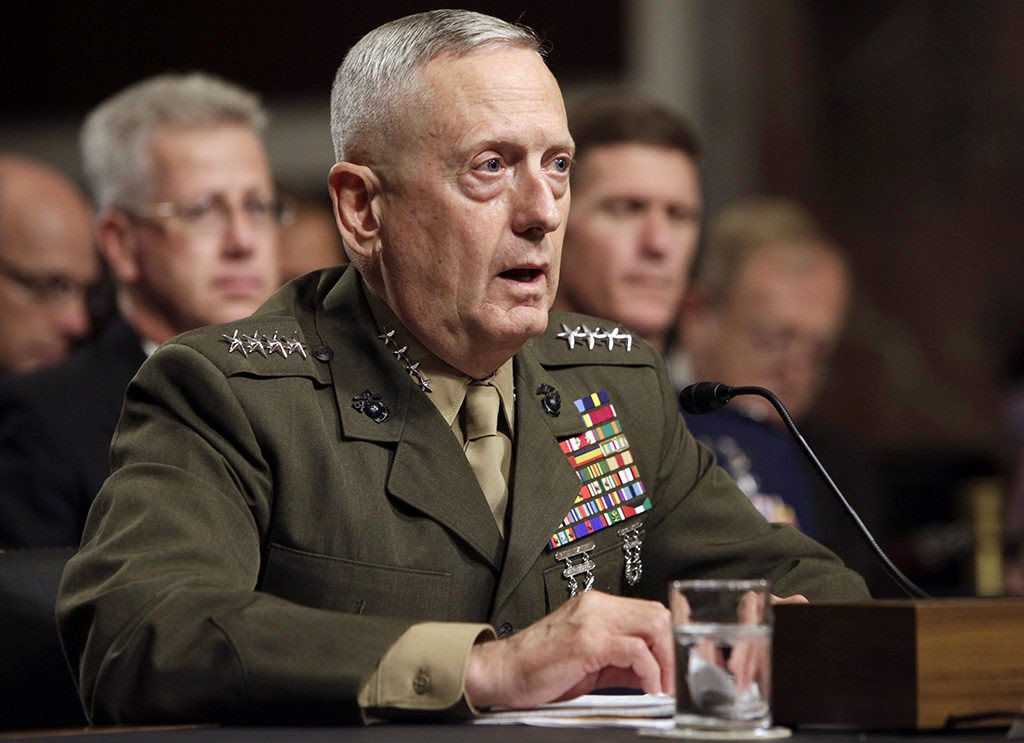 Resultado de imagem para O secretário de Defesa dos EUA, James Mattis