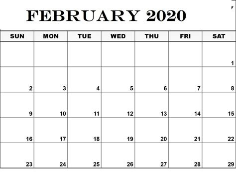  printable calendar with large boxes