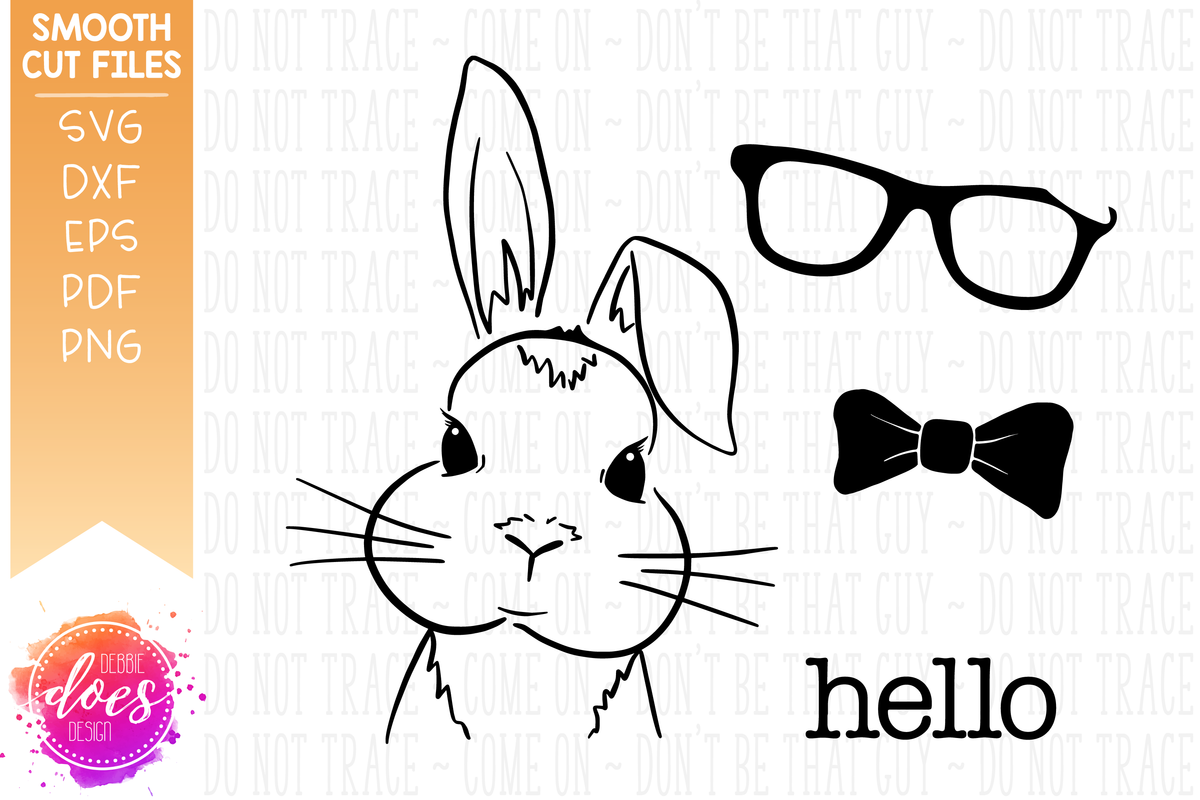 Download Nerd Bunny Svg File Debbie Does Design