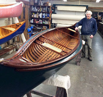 Island Falls Canoe - Custom Made Wood and Canvas Canoes 