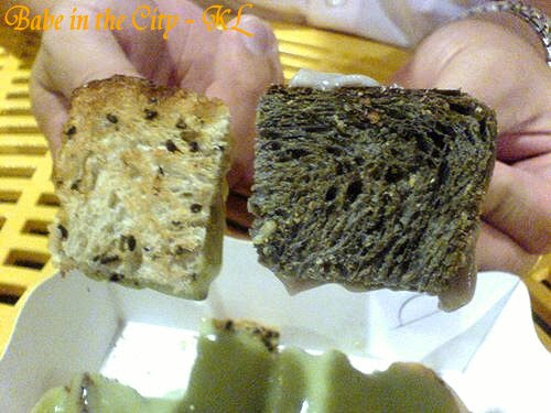 sbread - sesame bread and black charcoal bread