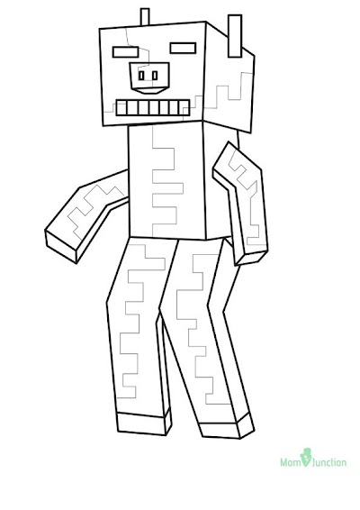 Minecraft Zombie Coloring Pages