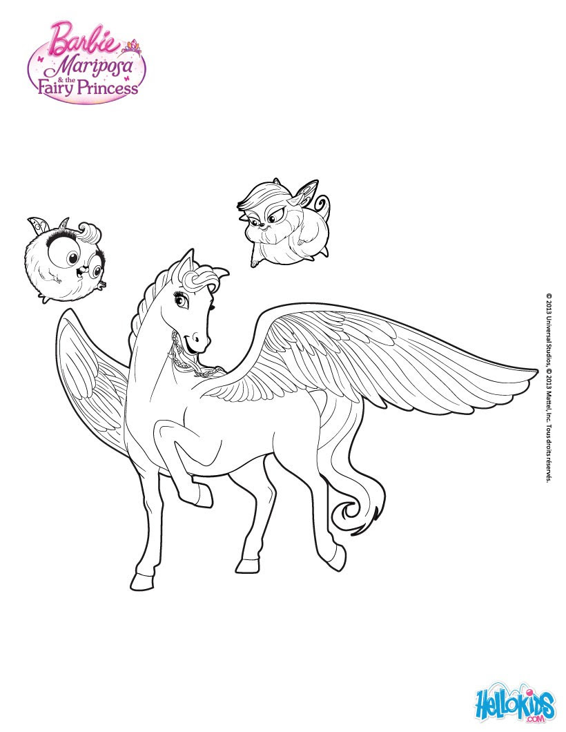 Pegasus Coloring Pages Free Online Games Drawing For Kids