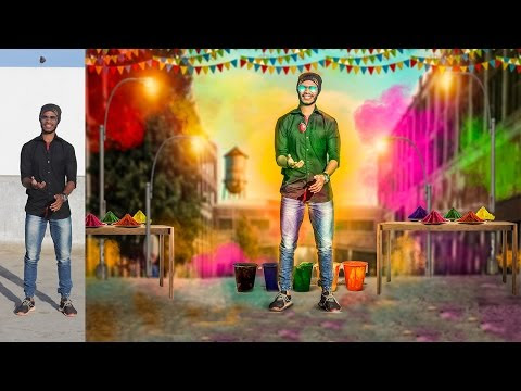 photoshop holi special - color splatter effect in photoshop [holi special]