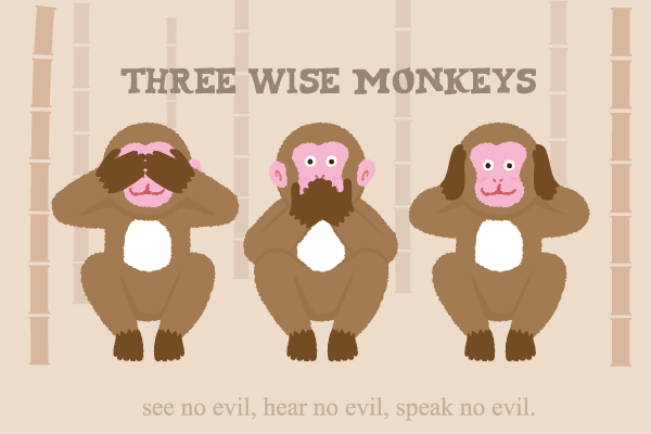 ディズニー画像のすべて ラブリー見 ざる 言わ ざる 聞か ざる 三猿 イラスト
