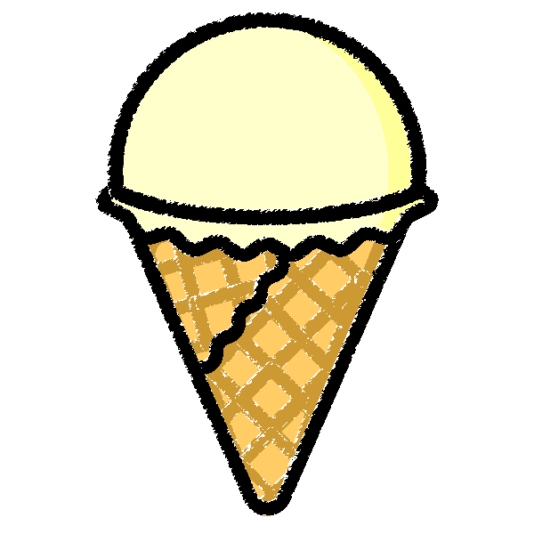かわいいアイスクリームの無料イラスト 商用フリー オイデ43