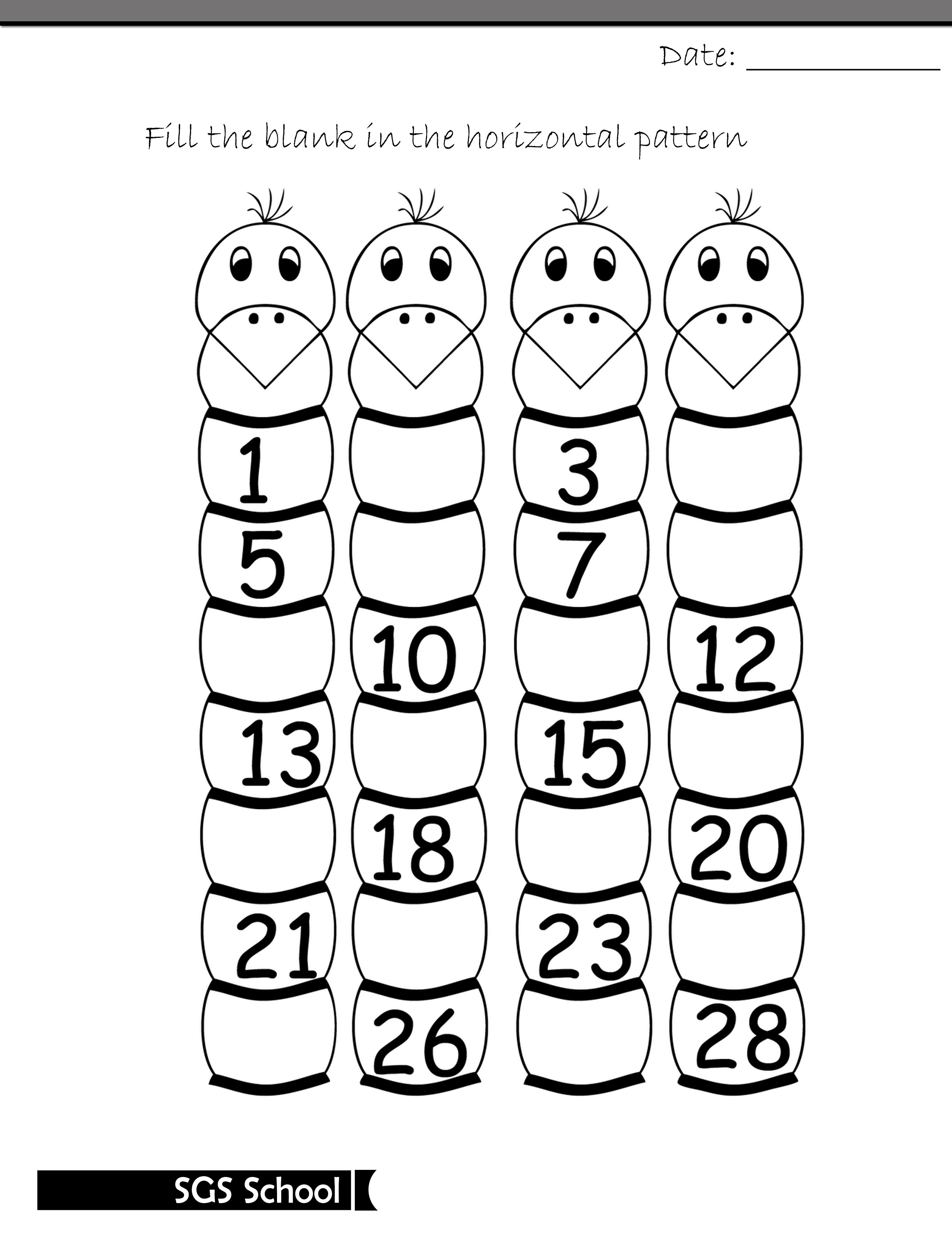 printable missing number worksheet for class kg 1 shamim