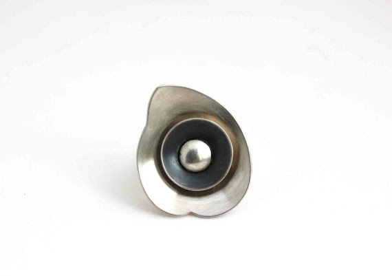 Reserved for MC - Adjustable silver 3 cups ring