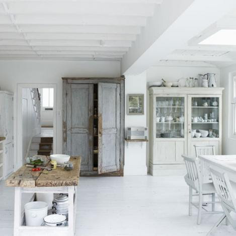modern white kitchen-wood-design