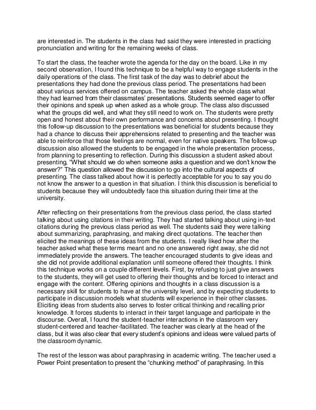 writing an observation essay