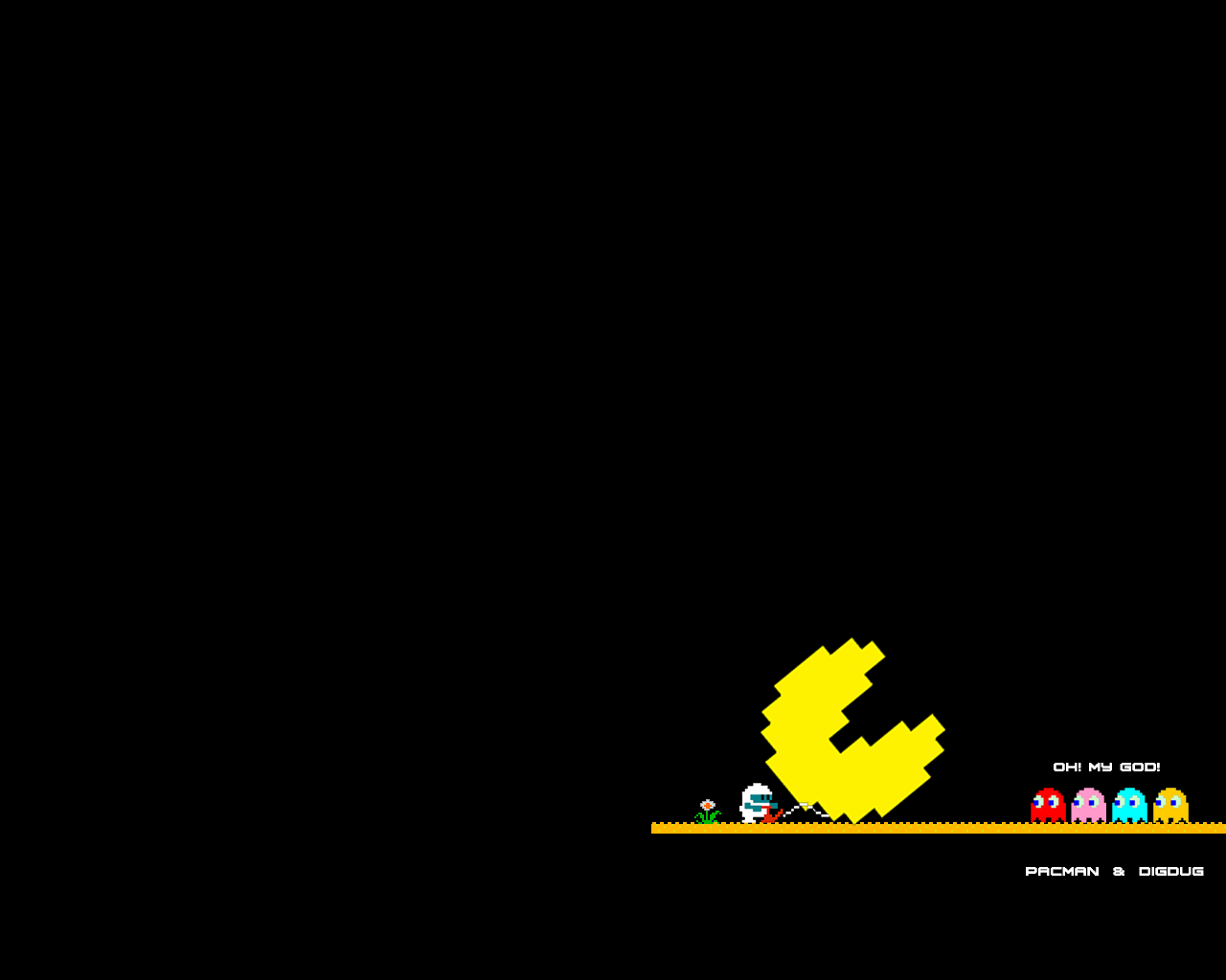 Wallpaper 壁ニ描ク想イ ゲーム パックマン ディグダグ
