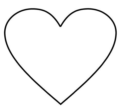  large heart template clipart best