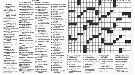  la times printable crossword puzzle