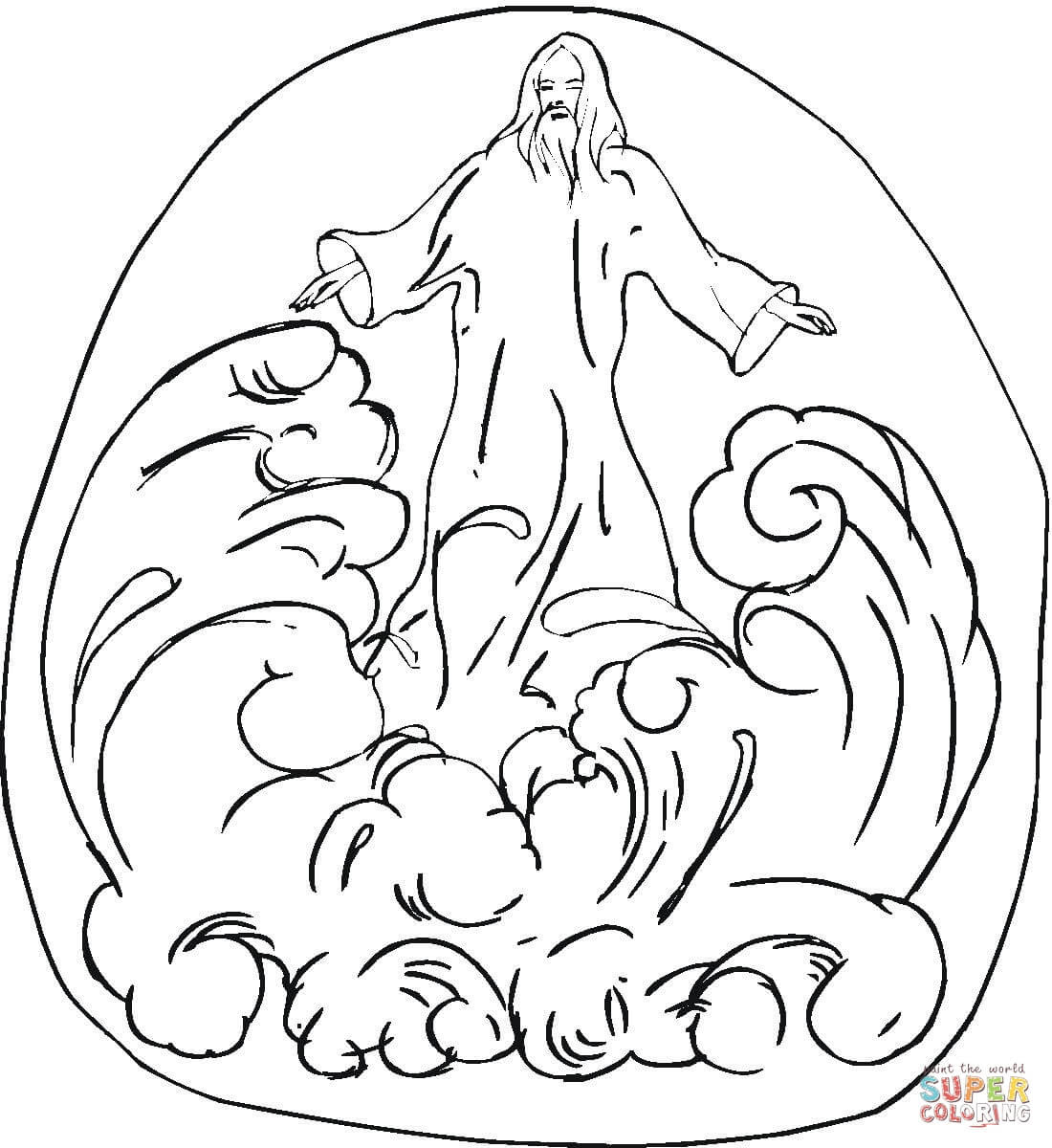 the Jesus Walks The Water coloring pages to view printable version or color it online patible with iPad and Android tablets